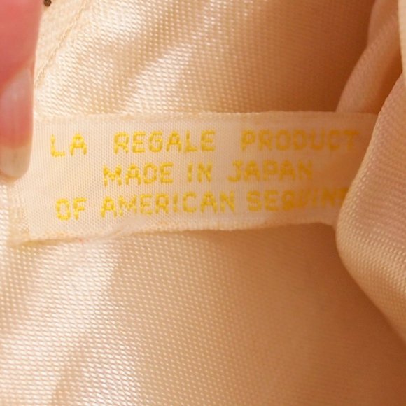 vtg 50s 60s LA REGALE Products Mod White Cream Bead Sequin Clutch Purse Japan - Picture 7 of 7